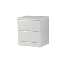 MSW 2-Drawer Dresser Nightstand Smile Pattern (White)